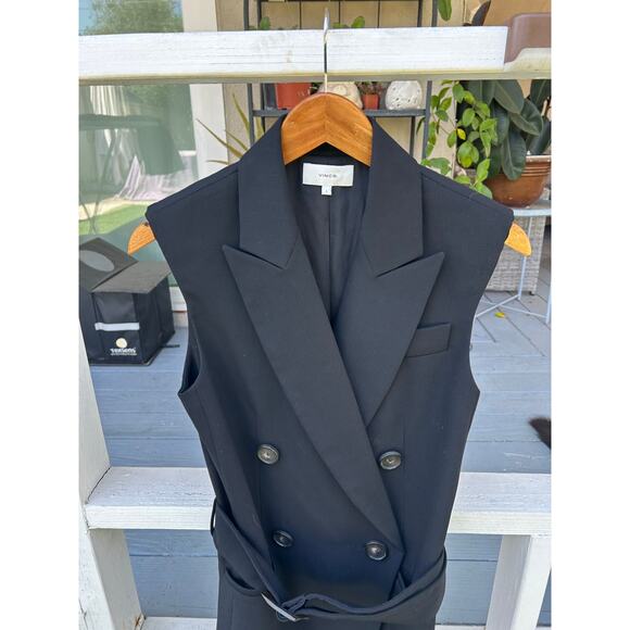 Vince tailored black blazer vest size small - Picture 5 of 9